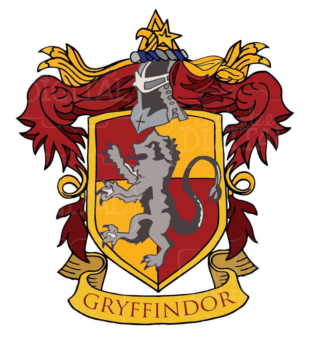 Hogwarts school crest with Gryffindor crest