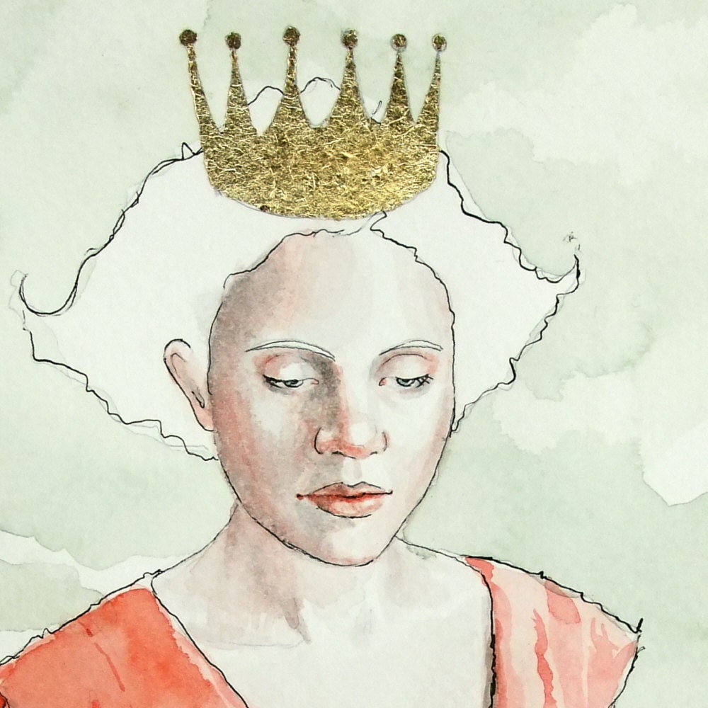 Queen Midas -- signed (8x10)  Print of an Original Ink and watercolor Painting