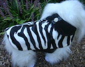 Zebra Faux Fur Dog Jacket