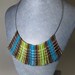 Funky Necklace, Bib Necklace, Green Turquoise