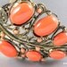 Art Deco Dress Clip New England Glass Works Coral