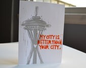 My City is Better Than Your City (Seattle) Card