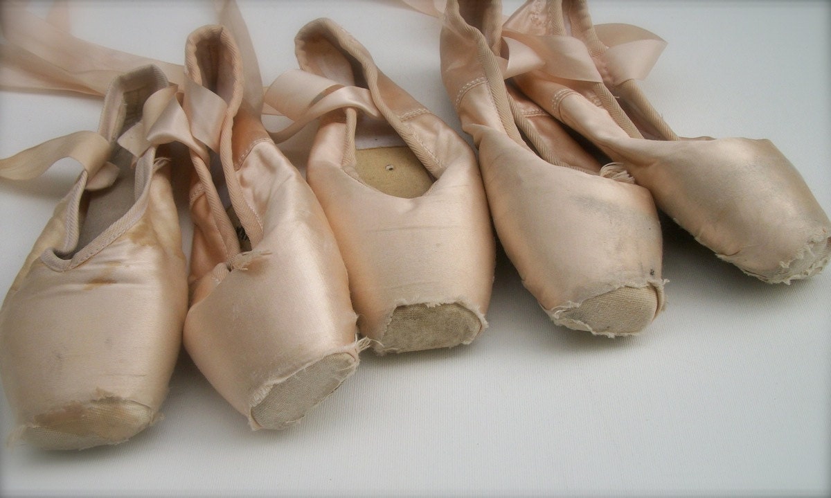 well worn ballet shoes