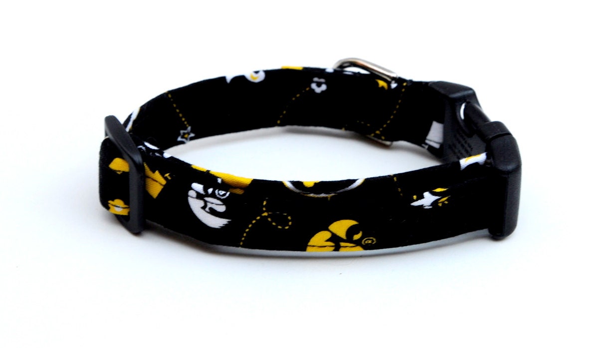 Iowa Hawkeyes - University of Iowa Adjustable Dog Collar - Custom Made