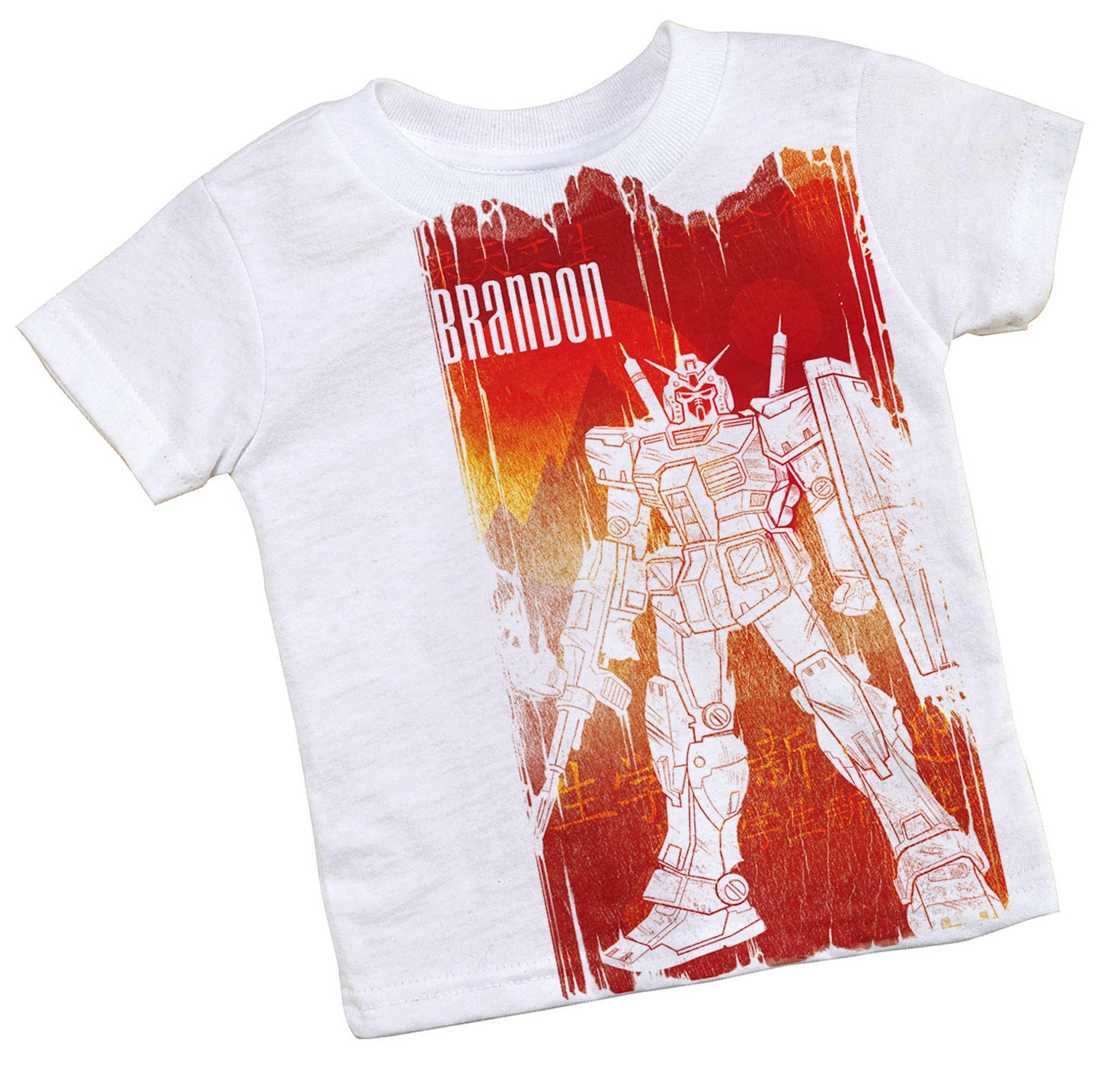 Personalized Boys Robot T-Shirt- Super Mega Gundam, Childrens Clothing, Shirt