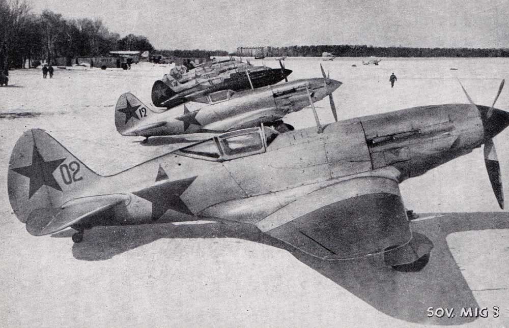 Soviet Mig 3 WW II Airplane Black and White Picture