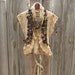 Upcycled Sweater Vest with Coordinating Necklace in Shades of Browns and Blues - Womens Upcycled Clothing - Size Medium Large