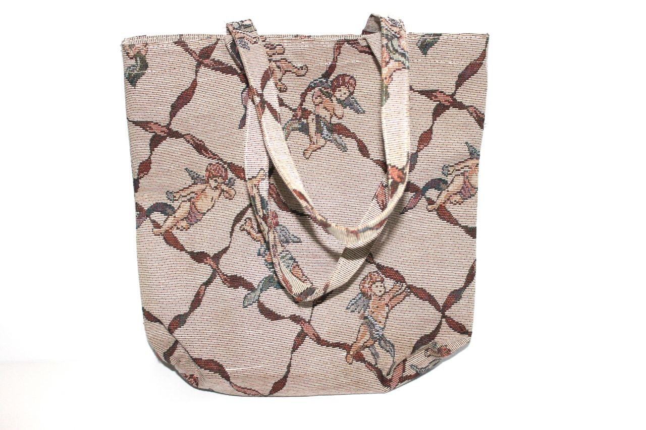 Vintage 90s Cherub Print Tote