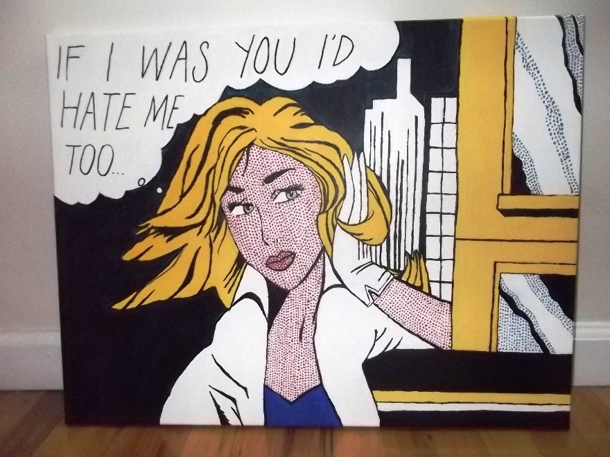 IF I WAS YOU Lichtenstein X Lil' Kim Inspired 18x24 Original Acrylic Painting x Refined Yet Rugged - Made to Order