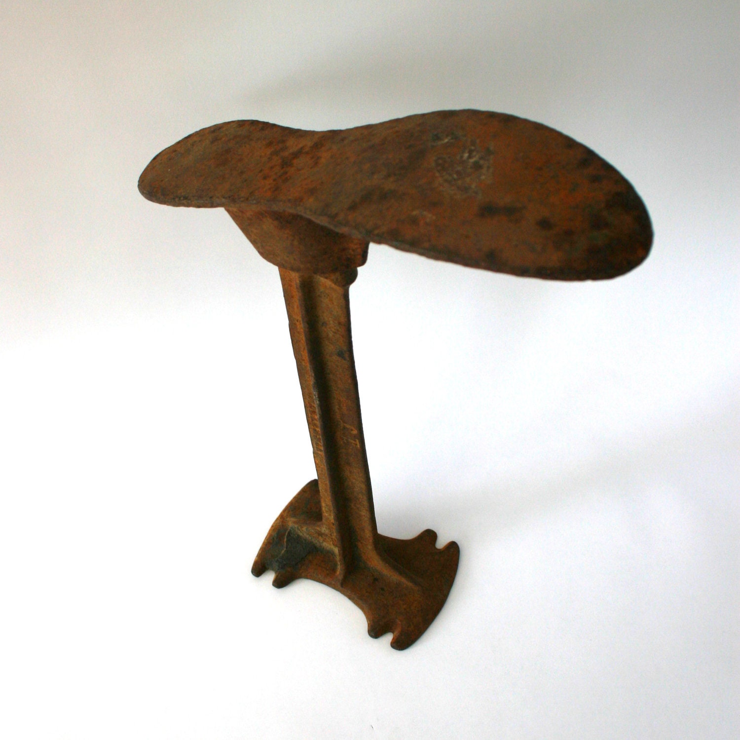 Industrial Vintage Shoe Form. Shoe Last Stand. Antique Cast Iron. Hat Stand. Rust. Bookend. Rustic Display. For Him. Dudes. Industrial Home.