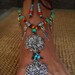 BOHEMIAN BAREFOOT WEDDING barefoot sandals Anklets crochet Gypsy Sandals sole less shoes crochet anklets antique flowers