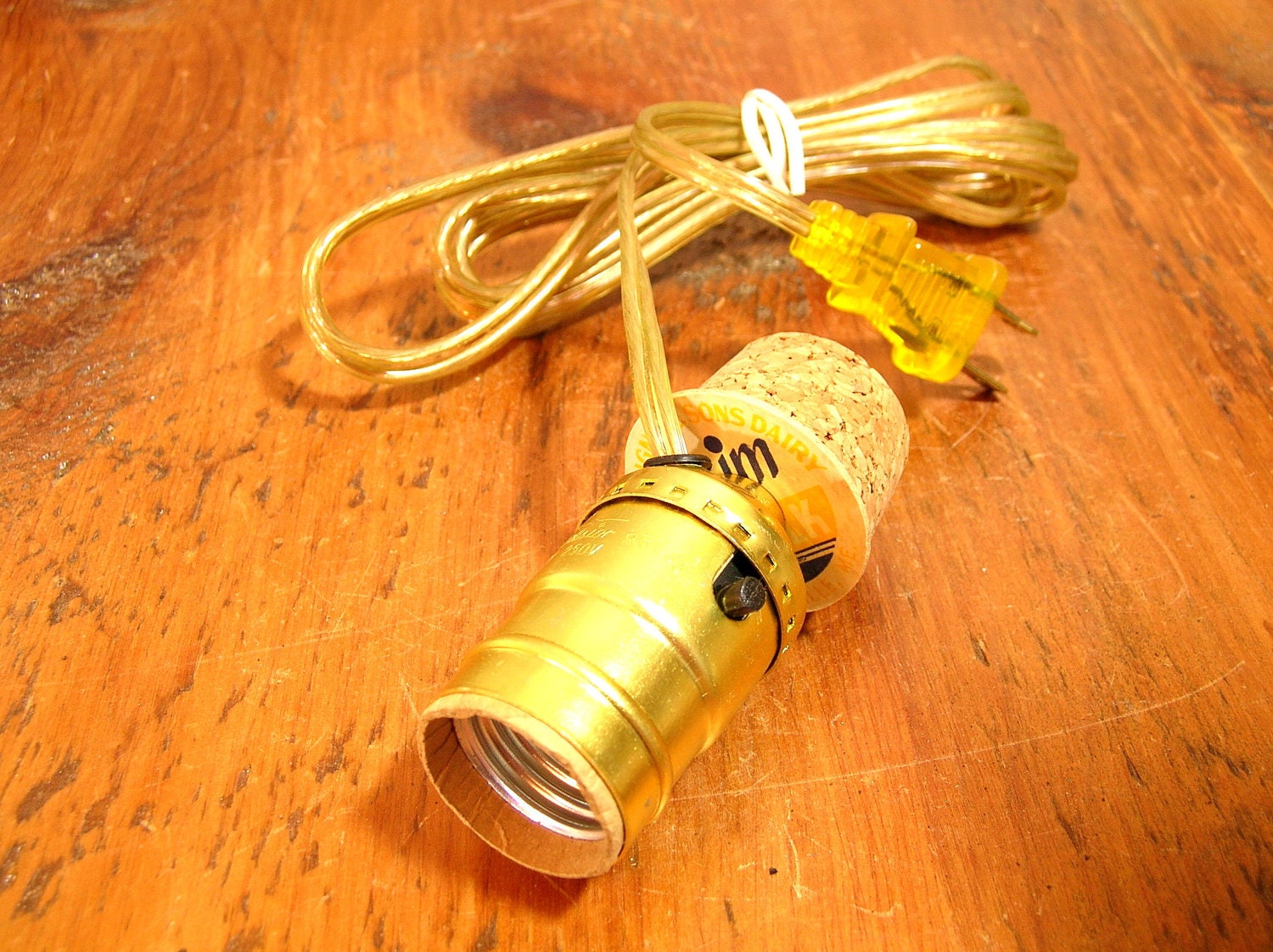 Jug Plug Bottle Lamp Electrical Lamp Adapter by VintageHardware