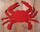Wooden Crab Sign- Ocean Beach Decoration