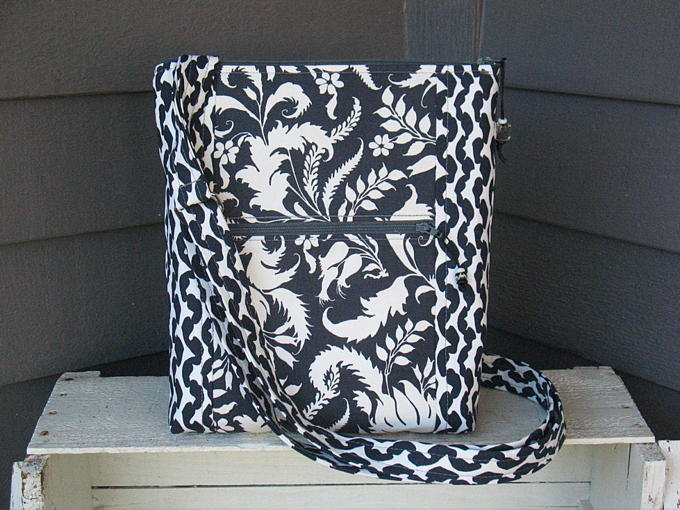 The Brittany Hip Bag - Cross Body - Adjustable Strap - Amy Butler Lark River Shine and Ivy Bloom