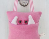 Pink and Green Tooth Fairy Monster Pillow