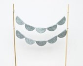 Glitter Cake Bunting (silver scalloped)