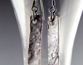 Rough & Skinny Silver Earrings
