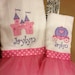 Tutu decorative bath towels perfect for the pretty princess' bathroom complete with carraige and castle