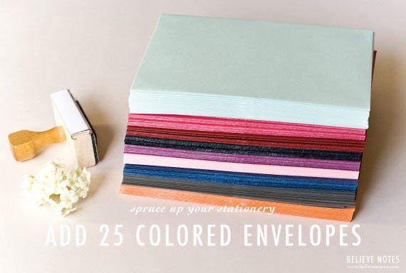 ADD 25 Colored Envelopes