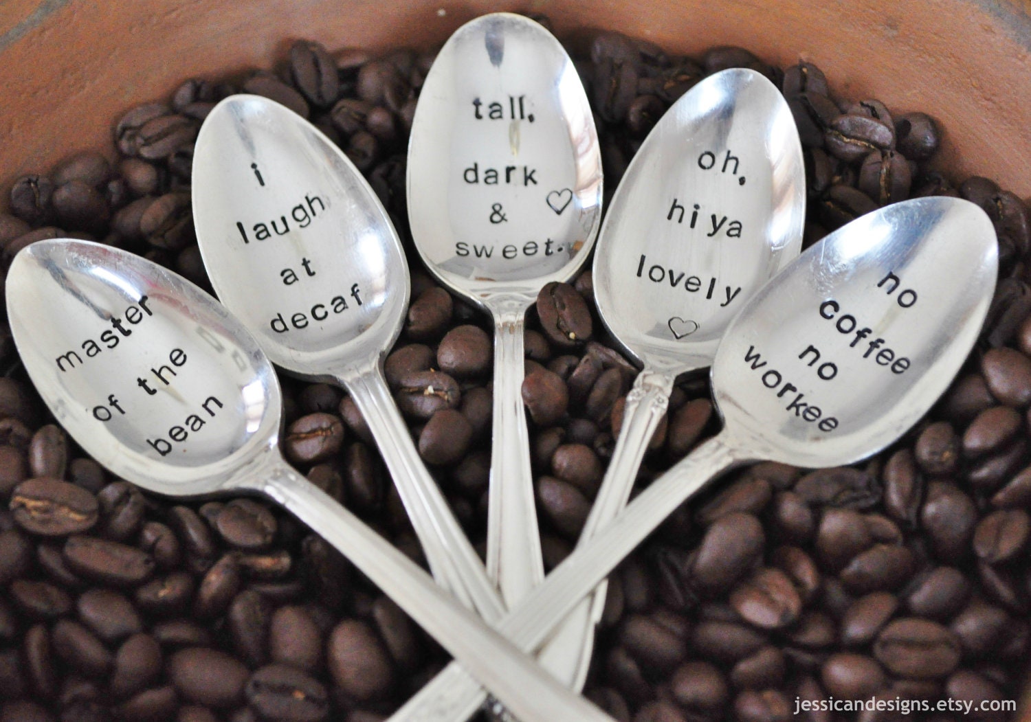 DEAR MOM, I Love You A Latte (TM) - Vintage Coffee Spoon for your Coffee Lovin' Momma