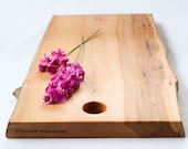 Large, Rustic Wood Serving Board, Natural Edge Salvaged Maple 883, Ready to Ship