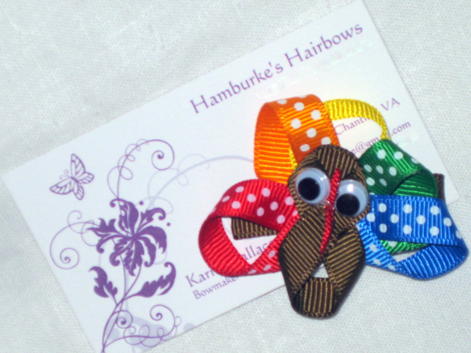 Autumn Hair Clippie Set - turkey, apple, pumpkin