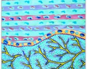Westminster Kaffe Fassett Organic Stripe GP21 Blue FAT QUARTER Preorder
