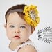 yellow, gray, flower headband, hair clip, hair accessories for babies, toddlers, little girls, photo props, photography, wedding