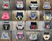 Upcycled Wool Soaker Cover Diaper Cover  With Added Doubler CUSTOM SOAKER Pick Your Size Color Applique