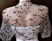 Silver Grey Black Evening Party Effect Shrug Wedding Bridal Sleeves