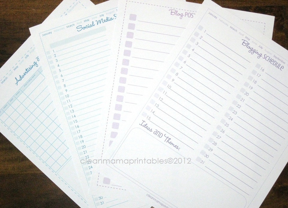 The BLOGGER'S Kit - 4 documents - INSTANT DOWNLOAD