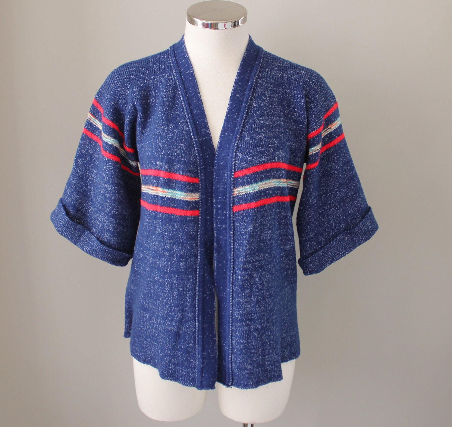 70s Vintage Space Dyed Robe Sweater - MEDIUM