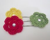 Crochet Flower Doily Hair Pins