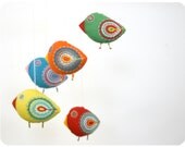 nursery mobile bird felt decoration