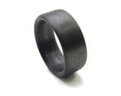 Custom Carbon Fiber Ring in 'Linear' Grain, 9mm YOU CHOOSE SIZE