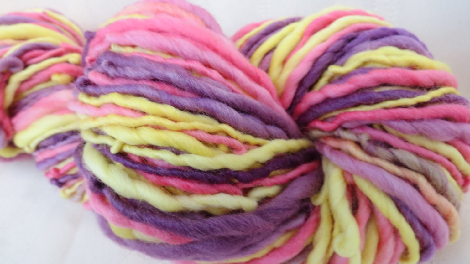 Pansies Handspun Art Yarn 120 yards