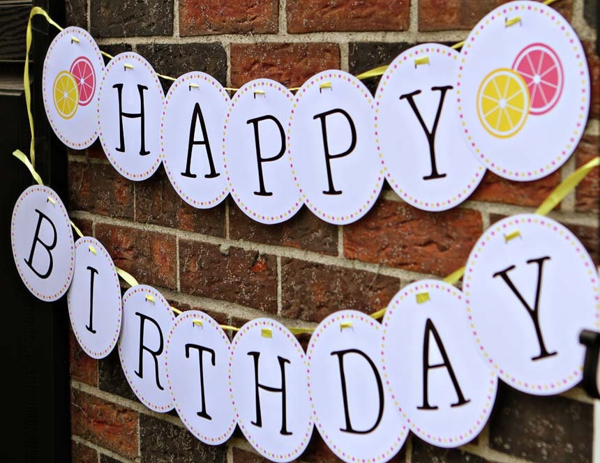 Sweet Pink Lemonade...Customized Lemonade Birthday Party Banner Il_570xn