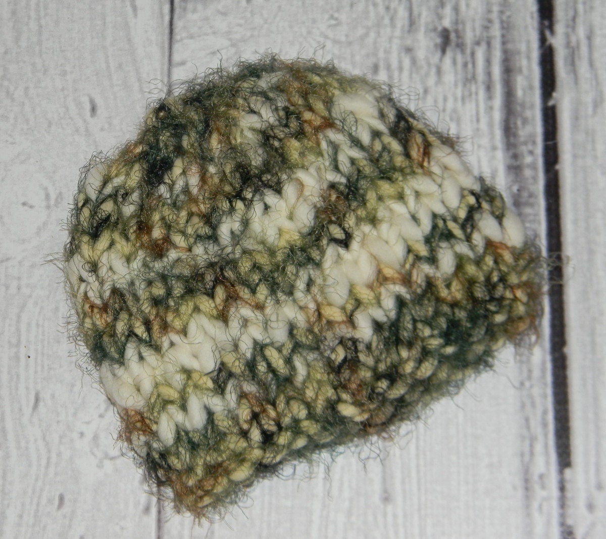 Soft as Silk Nature  Classic Beanie Baby Hat Hand Knit from Handspun  Yarn Size Newborn Ready to Ship