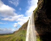 Photos of Iceland, Seljalandsfoss, Landscape Photography Print, Waterfall Mountains Arctic Tundra