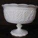 Milk Glass Compote Vintage Pedestal Wedding Vase