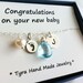 Baby feet,Customize initial & birthstone sterling silver necklace,babyshower gift,birthday,monogram,mother jewelry,mom and baby