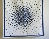 Vera Polka Dot Starburst Scarf White and Navy