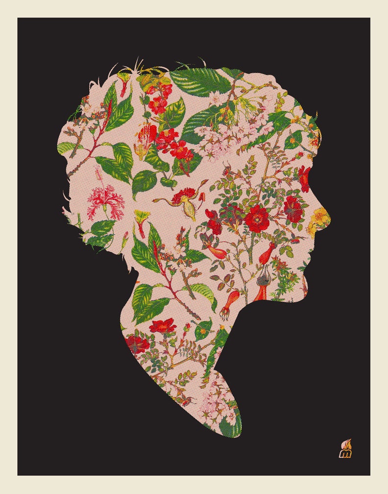 Floral Woman Silhouette