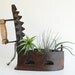 Antique Coal Clothes Iron - Repurposed Planter Display