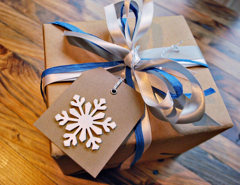 snowflake gift tags holiday gift tags kraft christmas tags handmade gift tags by oscar & ollie