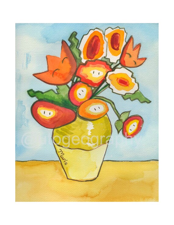 Fireflowers, 8.5 x 11 print
