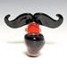 Glass Mustache Pipe - Sherlock -Hedcraft Glassworks-