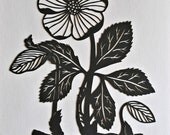 Hellebore papercut illustration