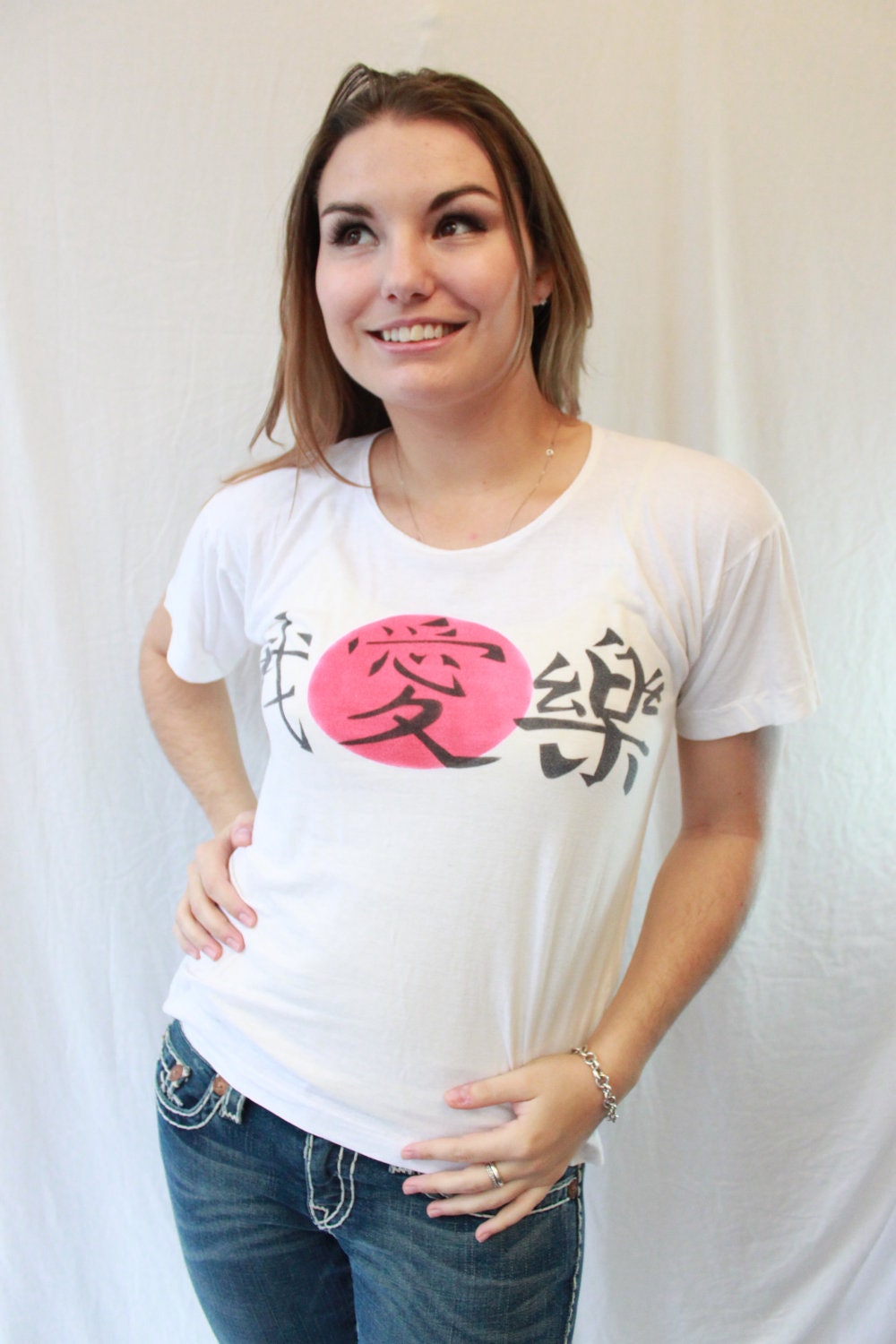 Japanese Flag Tshirt I LOVE FUN By Double Bull