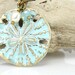 Beach Jewelry Sand Dollar Earrings Bohemian Boho Chic Light Turquoise Blue Summer Jewelry Distressed Weathered Shabby Chic Ocean Aqua